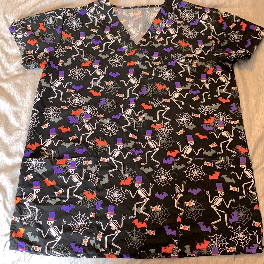 Halloween Scrub Top XS/S